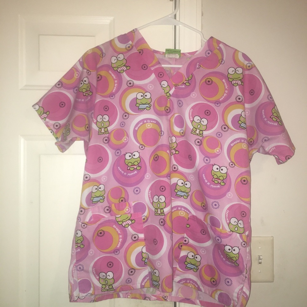 Keroppi by Sanrio scrub top